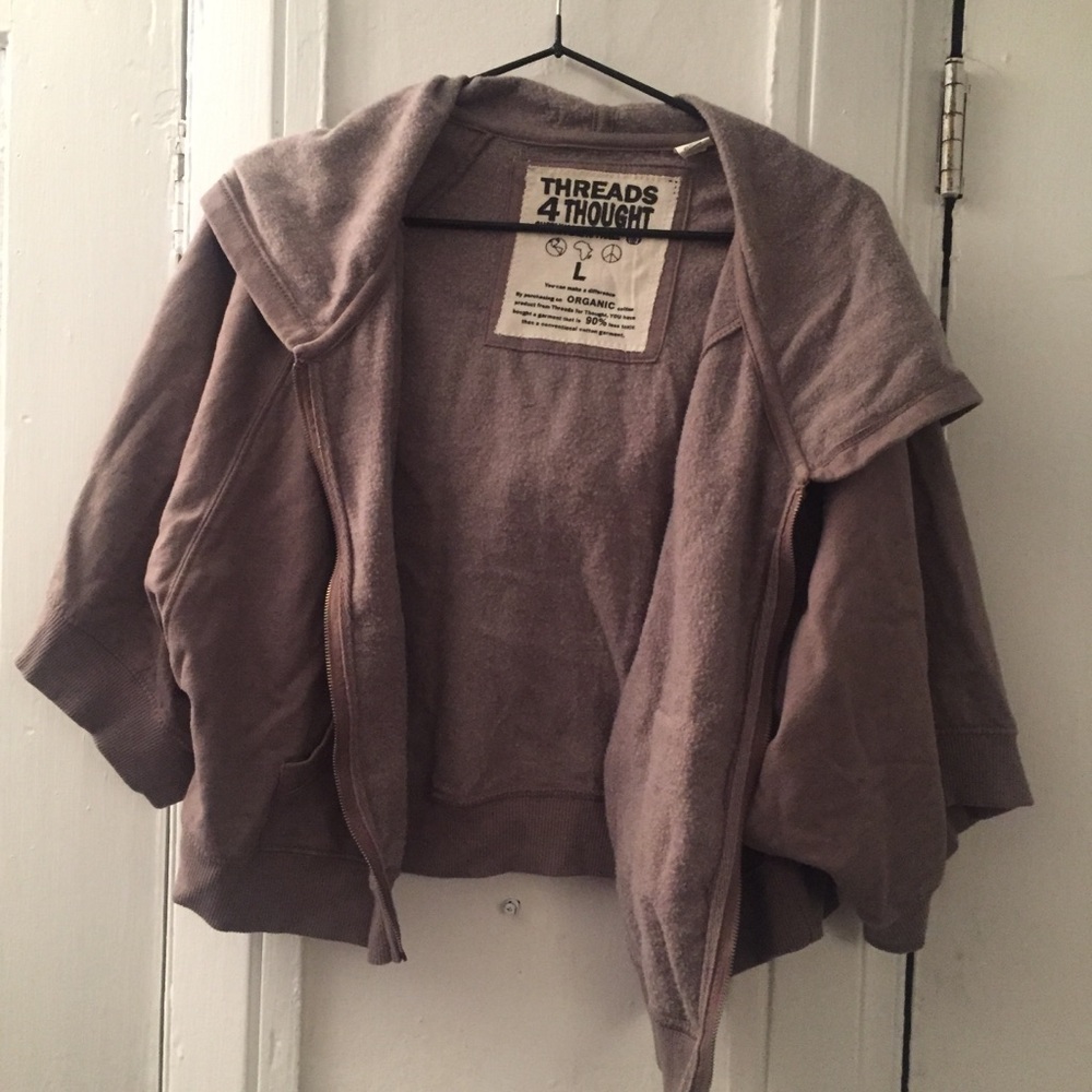 Threads 4 Thought Crop Oversized Hoodie